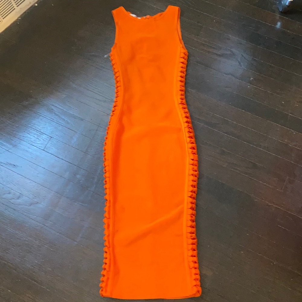 Gorgeous House of CB orange dress